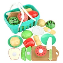 Tarmeek Cutting Food Toys for Toddlers 2 3 4 Year Old Boys and Girls, Pretend Play Food Accessories With Shopping Storage Basket, Christmas Birthday giftss for 2 3 4 5 6 Year Old Kids