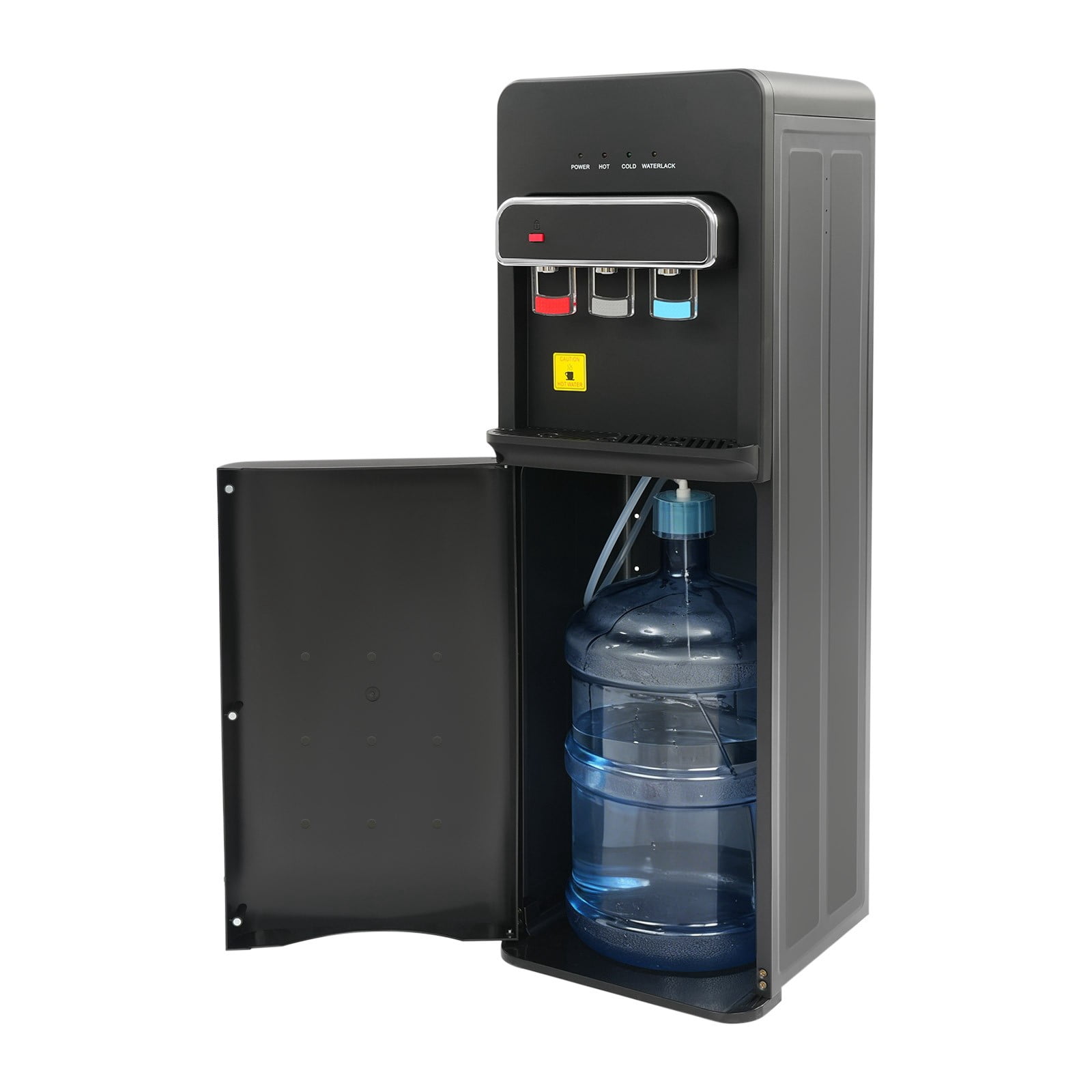 Bottom Loading Dispenser, Hot Cold Dispenser, Water Dispenser Countertop, SJYTD-7, Black Upgraded, Electronic Hot/Cold, 550W 75W Power, Child Safety Lock, Auto Shutoff, Durable PVC, Anti-Deform