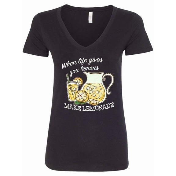 Inktastic When Life Gives You Lemons, Make Lemonade Women's V-Neck T-Shirt