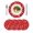 Red, variant on 15 Inch Round Placemats Set of 4, Christmas Snowflakes Non Slip Heat Insulation PP Table Mats, Winter Xmas Red White Washable Place Mats for Kitchen Dining Party Table Decor