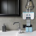 thumbnail image 2 of Toothbrush Holder for Bathroom,Multifunctional Electric Kids Toothbrush Holder with Automatic Toothpaste Dispenser and Cups Toothbrush and Toothpaste Holder Space Saving Bathroom Organizer (Blue), 2 of 6