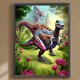 thumbnail image 1 of Cuadros Decorativos 5D bricolaje taladro redondo completo diamante pintura dinosaurio kit decoración del hogar artesanía (2) Wdftyju embutido en tela, 1 of 9
