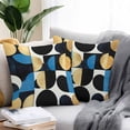 thumbnail image 3 of Outdoor Pillow Cover Abstract Blue Black Yellow Dots Set of 2 Waterproof Throw Pillowcases Modern Art Decorative Patio Furniture Pillows for Couch Garden Indoor & Outdoor Use, 3 of 9