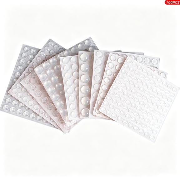 200PCS Cabinet Bumpers Clear Rubber Bumpers Self Adhesive, Soft Close Cabinet Door Bumper Dots, Sound Dampening Cupboard Door Bumpers Pads for Kitchen Drawers, Picture Frames, Furniture