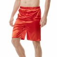thumbnail image 4 of SWSMCLT Men's Satin Pajama Shorts Sleepwear Knee Length Silk Sleeping Shorts Soft Summer Lightweight Elastic Waist Cool Red 38, 4 of 4