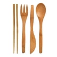 thumbnail image 3 of To-Go Ware RePEaT Bamboo Utensil Set with Recycled PET Carrycase (Hijiki, 8.5" W x 1.25" H), 3 of 5