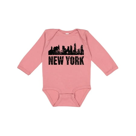 

Inktastic New York Skyline Grunge Gift Baby Boy or Baby Girl Long Sleeve Bodysuit