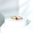 thumbnail image 4 of Rosec Jewels Natural Ruby Heart Promise Ring for Women - AAA Quality - Ruby Diamond Ring - Ready to Gift for Valentines Day, 10K Yellow Gold, US 13.00, 4 of 8
