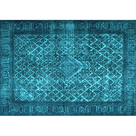 Ahgly Company Indoor Rectangle Persian Light Blue Traditional Area Rugs, 5' x 8'