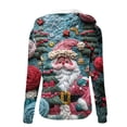 thumbnail image 5 of Women's Christmas Themed Zip-Up Hoodie - Fleece Lined Warm Flannel Coat with Pocket, Plus Size Sharpa Jacket with Hood for Fall Winter Holiday, 5 of 5