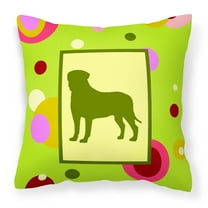 Carolines Treasures CK1076PW1414 Bullmastiff Decorative   Canvas Fabric Pillow 14Hx14W multicolor
