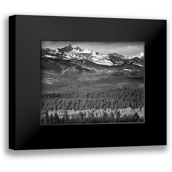 Adams, Ansel 14x12 Black Modern Framed Museum Art Print Titled - Longs Peak from Road, Rocky Mountain National Park, Colorado, 1941