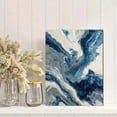 thumbnail image 2 of Abstract Blue Marble Texture Canvas Print, Suitable for Living Room, Bedroom, Office, Hotel Lobby, Entryway, 2 of 8