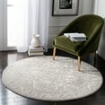 thumbnail image 2 of SAFAVIEH Princeton Xavier Abstract Area Rug, Grey/Beige, 5' x 5' Round, 2 of 8