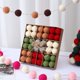 thumbnail image 1 of Adornos navideños, bolas de lana, 36 piezas en caja, adornos colgantes para árbol de Navidad, decoración de ventanas, arreglos de escena, decoración navideña, juegos de bolas colgantes para fiestas, 1 of 9