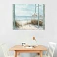 thumbnail image 2 of ARISTURING  Beach Scene Canvas Wall Art: Bedroom Large Modern Ocean Window Print Relaxing Coastal Painting Living Room Tropical Sea Landscape Picture Seascape Artwork for Home Office Decor, 2 of 6