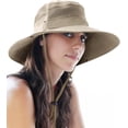 thumbnail image 1 of Fishing Hat UPF 50+ Wide Brim Sun Hat for Men and Women, Mens Bucket Hat with UV Protection for Hiking Beach Hats (Khaki, 1 of 5