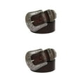 thumbnail image 1 of Thinsony Fashionable PU Leather Belt For Men And Women Long And Exquisite With Embossed Small round coffee 110cm 2Set, 1 of 6