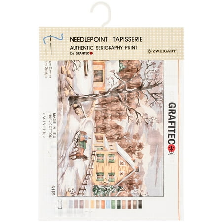 Needleart World Needlepoint Printed Canvas 12"X16"-Winter Scene