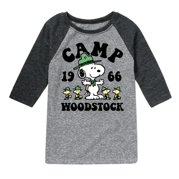 Peanuts - Camp Woodstock - Toddler And Youth Raglan Graphic T-Shirt