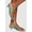 TURQUOISE, variant on Women's Double Strap Toe Loop Kitten Heel Sandals