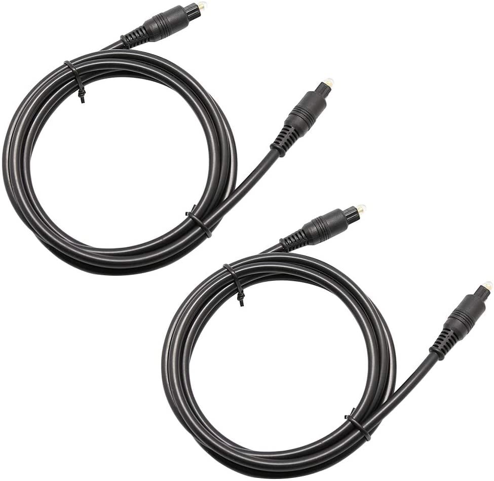 2 Pack Digital Optical Audio Cable 6 Feet, DaKuan Home Theater Fiber