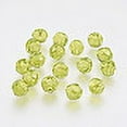 thumbnail image 2 of Imitation Austrian Crystal Beads Grade AAA K9 Glass Faceted(32 Facets) Round Yellow Green 8mm Hole: 0.9~1.4mm, 2 of 3