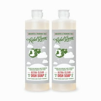 Rebel Green Super Deluxe Dish Soap - Natural Dishwashing Soap - Liquid Dish Detergent - Sustainable Dish Liquid Unscented - (16 oz Bottles, 2 Pack)