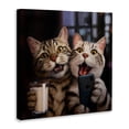 thumbnail image 4 of Stupell Industries Happy Selfie Cats Animals Painting Wrapped Canvas Art Print Wall Art, 17 x 17, 4 of 8