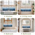 thumbnail image 6 of Navy Blue Ombre Stripe Tier Curtains, Abstract Summer Beach Coastal Light Filtering Kitchen Curtains, 2Pcs Rod Pocket Half Window Treatments Panels for Sink Cafe Cabinet Camper 27.5x24 Inches, 6 of 9