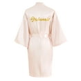 thumbnail image 6 of Hauaitttt Women's Wedding Party Robe Letters Kimono Satin Pyjamas Bridesmaid Bathrobe Womens Robes Full Length Towel Bath Robes Female Floor Length Robes for Tall Women plus Size Women S Robe Long, 6 of 6