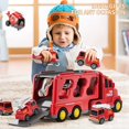 thumbnail image 4 of TEMI Juguetes contra incendios para niños de 3, 4, 5, 6 años, coches de transporte 5 en 1 para niños de 1 a 3 años, vehículos de fricción para niños de 3 a 5 años, regalos de cumpleaños de Navidad par, 4 of 4