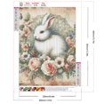 thumbnail image 2 of Pintura de diamante 5D DIY taladro redondo completo lindo conejo flor arte artesanía 30x40cm Wdftyju, 2 of 9