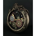 thumbnail image 2 of Veronese Design Steampunk Bronze Finish Octopus Porthole Wall Clock with Moving Gears, 2 of 3