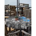 thumbnail image 2 of Outdoor Tablecloths with Umbrella Hole & Zipper, Blue Grey Daisy Round Tablecloth 54 Inch, Farmhouse Flowers Abstract Country Waterproof Table Cloth, Patio/Pool/Picnic Table Covers, 2 of 8