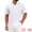 White, variant on DARING DIVA Men's Solid Color Stand Collar Short Sleeve Henley Shirts L White