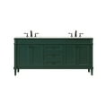 thumbnail image 3 of Elegant Decor Bennett 72" Aluminum MDF Double Bathroom Vanity in Green, 3 of 8