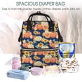 thumbnail image 5 of Daiia fall Pumpkin Daisy Large Capacity Baby Bag Waterproof Stylish Diaper Bag Mummy Backpack Adjustable Straps Diaper BagBaby Essentials Bag, 5 of 6