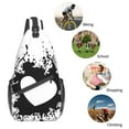 thumbnail image 6 of ZICANCN Crossbody Sling Bags for Women Men,Heart Blot Ink Design Casual Shoulder Backpacks for Hiking Daypacks, 6 of 9