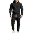 thumbnail image 6 of Wlynlyn Men Sweatsuits 2 Piece Outfits Crewneck Fleece Hoodies Joggers Sweatpants Fall Solid Color Tracksuits, 6 of 10