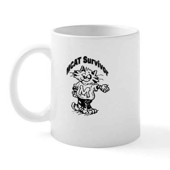 CafePress - MCAT Survivor Mug - 11 oz Ceramic Mug - Novelty Coffee Tea Cup