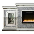 thumbnail image 2 of Benjara Fireplace and 2 Storage Doors and Beveled Mirror Framing, Silver, 2 of 5