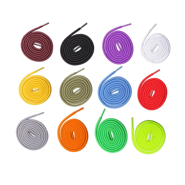 OFFIGAM 12Par De Cordones Redondos Para Casual Y Deportivo En Colores Variados