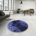 thumbnail image 3 of Ahgly Company Indoor Rectangle Patterned Midnight Blue Area Rugs, 2' x 5', 3 of 6