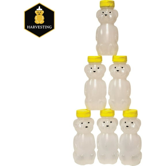 Harvest Lane Honey HONEYJAR-8-6 Honey Bear, Plastic, 8-oz., 6-Pk. - Quantity 1