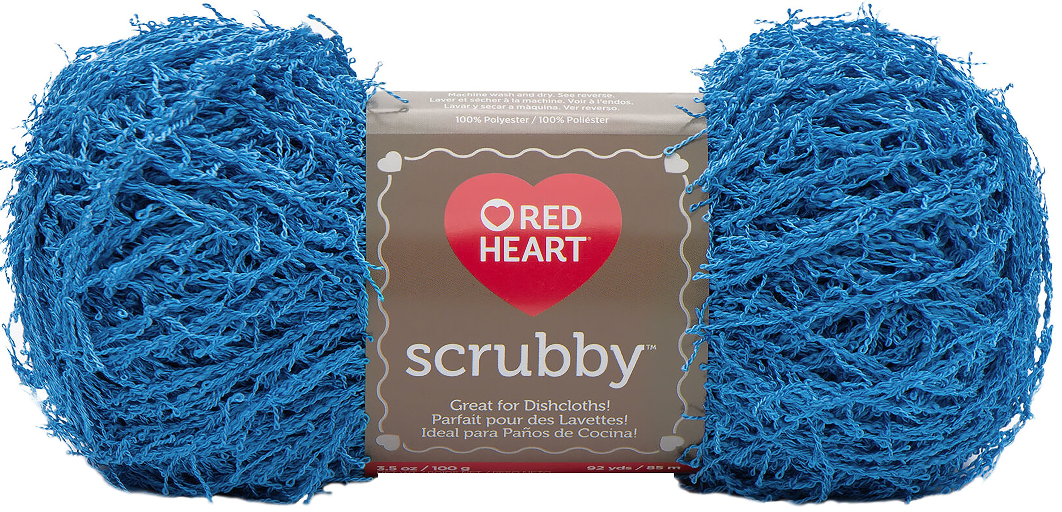 Red Heart® Scrubby™ Yarn, Polyester #4 Medium, 3.5oz/100g, 92 Yards