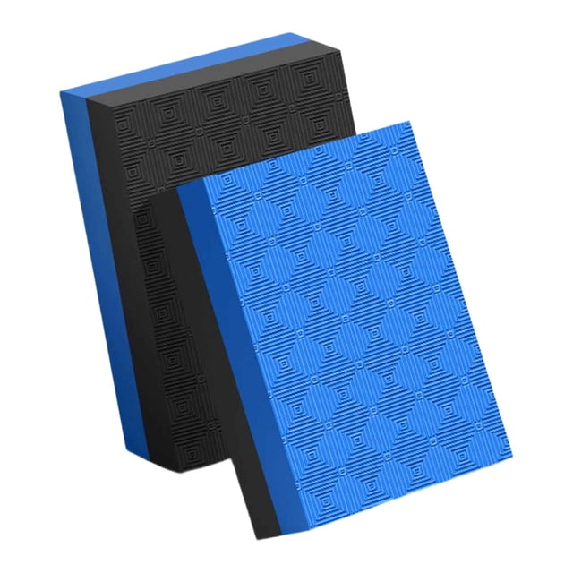 AWHAO 2 Weightlifting Fall Protection Mats with Noise Reduction, Padded And Soundproof Black Blue 50x40x4cm