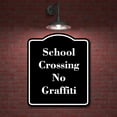 thumbnail image 2 of School Crossing No Graffiti BLACK Aluminum Composite Sign 8.5''x10'', 2 of 9