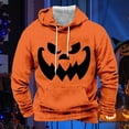 thumbnail image 2 of Yuncity Men's Hoodies Halloween Celebration Pumpkin Printed Cozy Oversized Everyday In Autumn Winter Sweatshirts Tops Men Hoodie Xl, 2 of 3