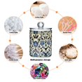 thumbnail image 6 of Yayeee 2 Pack Qtip Holder Bathroom Cotton Swab Canister with Lid Clear Dispenser Set, Blue Floral, 6 of 6